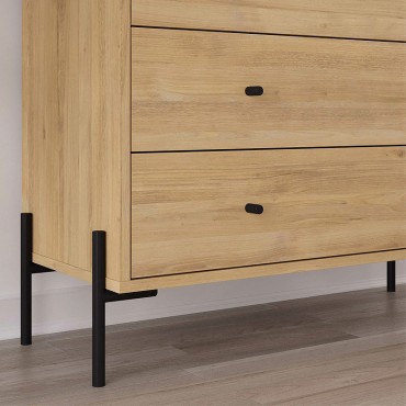 Συρταριέρα Malta Megapap χρώμα sapphire oak 94x40x80,1cm 1 τεμ.