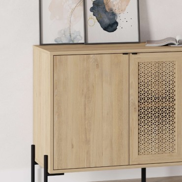 Μπουφές Naive Megapap χρώμα sapphire oak 126x40x80cm 1 τεμ.