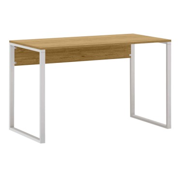 Γραφείο εργασίας Inna Megapap χρώμα sapphire oak - λευκό 110x60x75cm 1 τεμ.