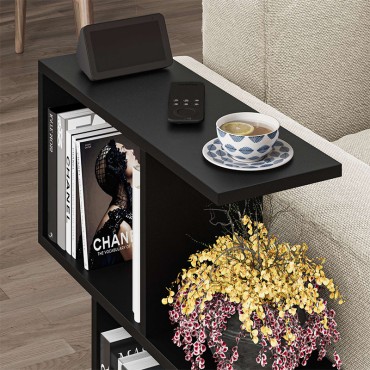 Βοηθητικό τραπεζάκι Homemania Megapap χρώμα μαύρο 60x20x60cm 1 τεμ.