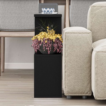 Βοηθητικό τραπεζάκι Homemania Megapap χρώμα μαύρο 60x20x60cm 1 τεμ.