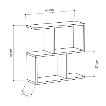 Βοηθητικό τραπεζάκι Homemania Megapap χρώμα μαύρο 60x20x60cm 1 τεμ.