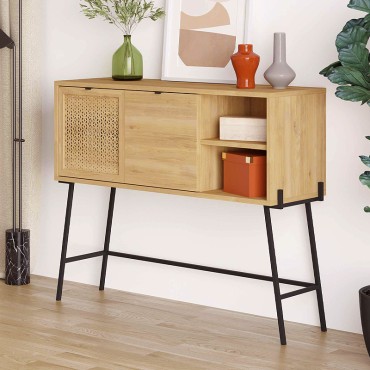 Κονσόλα Naive Megapap χρώμα sapphire oak 116x35,5x91cm 1 τεμ.