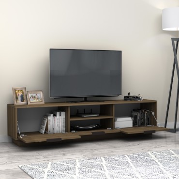 Έπιπλο τηλεόρασης Mensa Megapap χρώμα καρυδί 180x35x43cm 1 τεμ.