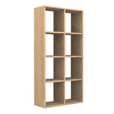 Βιβλιοθήκη Anser Megapap χρώμα φυσικό οξιάς 69,8x29x142cm 1 τεμ.