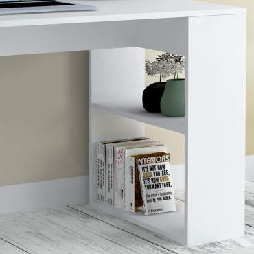 Γραφείο εργασίας Mikro Megapap χρώμα λευκό 120x60x75cm 1 τεμ.