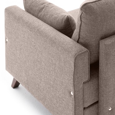 Πολυθρόνα Bella Megapap υφασμάτινη χρώμα κρεμ 82x81x85cm 1 τεμ.