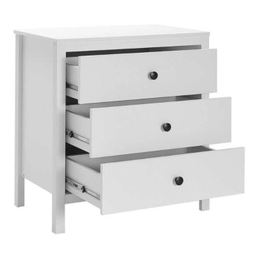Συρταριέρα French Megapap χρώμα λευκό 73x47x81cm 1 τεμ.