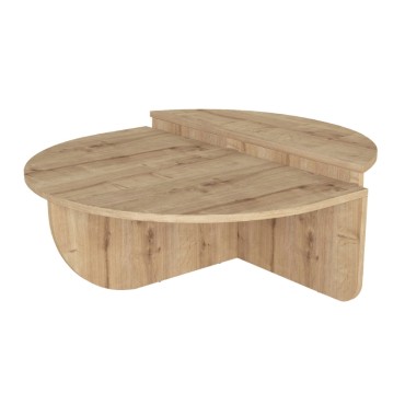 Τραπεζάκι σαλονιού Nilvia Megapap χρώμα sapphire oak 85x35cm 1 τεμ.