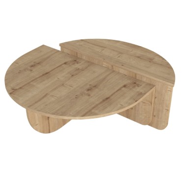 Τραπεζάκι σαλονιού Nilvia Megapap χρώμα sapphire oak 85x35cm 1 τεμ.