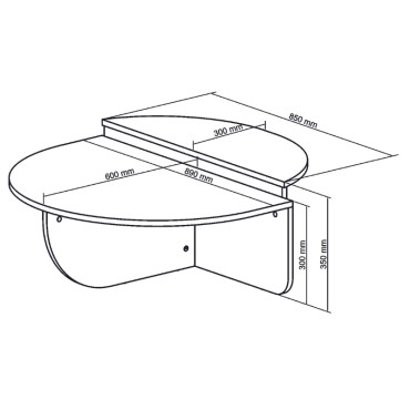Τραπεζάκι σαλονιού Nilvia Megapap χρώμα καρυδί 85x35cm 1 τεμ.