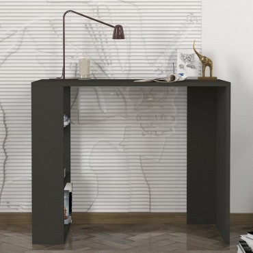 Γραφείο εργασίας Netenia Megapap χρώμα ανθρακί 90x40x74cm 1 τεμ.