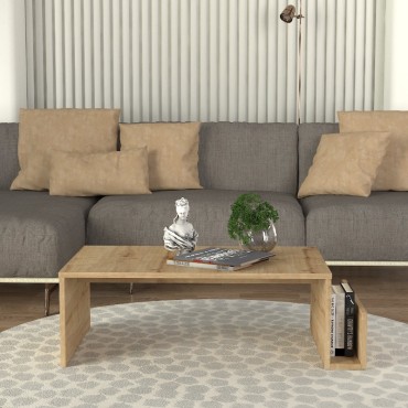 Τραπεζάκι σαλονιού Regnar Megapap χρώμα sapphire oak 100,6x55x31,8cm 1 τεμ.