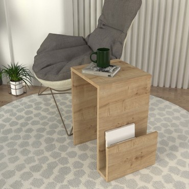 Τραπεζάκι βοηθητικό Regnar Megapap χρώμα sapphire oak 43,1x33,5x52cm 1 τεμ.