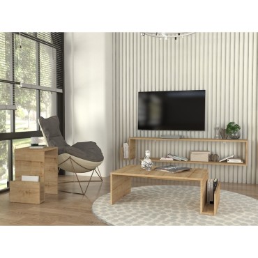 Τραπεζάκι βοηθητικό Regnar Megapap χρώμα sapphire oak 43,1x33,5x52cm 1 τεμ.