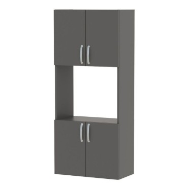Ντουλάπα κουζίνας Armado Megapap χρώμα ανθρακί 60x32x140cm 1 τεμ.