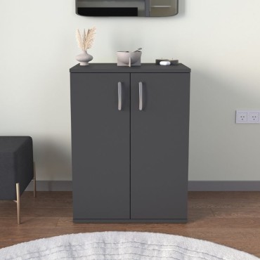 Παπουτσοθήκη - Ντουλάπι Manolo Megapap χρώμα ανθρακί 60x38x81,4cm