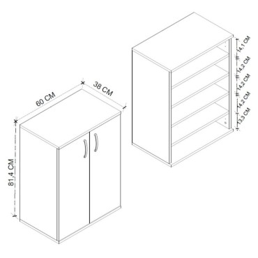 Παπουτσοθήκη - Ντουλάπι Manolo Megapap χρώμα λευκό 60x38x81,4cm
