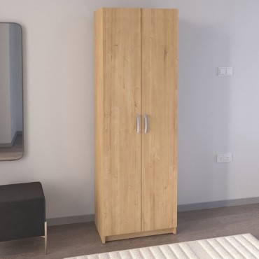 Παπουτσοθήκη Renso Megapap δίφυλλη χρώμα sapphire oak 59,8x37,8x178,5cm