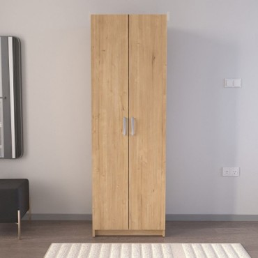 Παπουτσοθήκη Renso Megapap δίφυλλη χρώμα sapphire oak 59,8x37,8x178,5cm