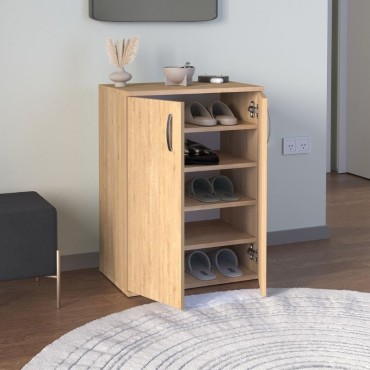 Παπουτσοθήκη - Ντουλάπι Manolo Megapap χρώμα sapphire oak 60x38x81,4cm