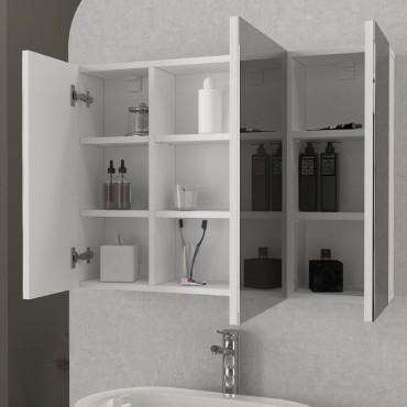 Καθρέπτης μπάνιου Base Μegapap χρώμα λευκό 90x17,1x65cm 1 τεμ.