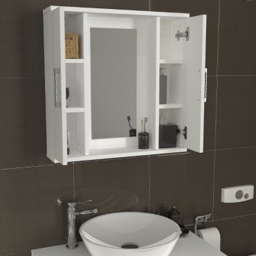 Καθρέπτης μπάνιου Surra Μegapap χρώμα λευκό 65x15,3x65cm 1 τεμ.