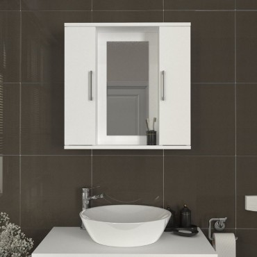 Καθρέπτης μπάνιου Surra Μegapap χρώμα λευκό 65x15,3x65cm 1 τεμ.