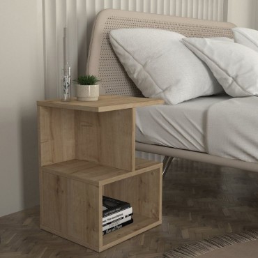 Κομοδίνο - Τραπεζάκι βοηθητικό Entiero Megapap χρώμα sapphire oak 39,8x35x54,6cm 1 τεμ.