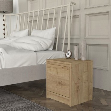 Κομοδίνο Conve Megapap χρώμα sapphire oak 40x35x45cm 1 τεμ.