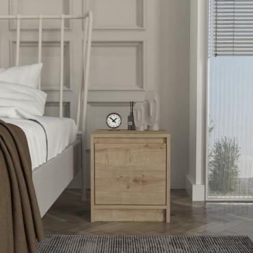 Κομοδίνο Conve Megapap χρώμα sapphire oak 40x35x45cm 1 τεμ.