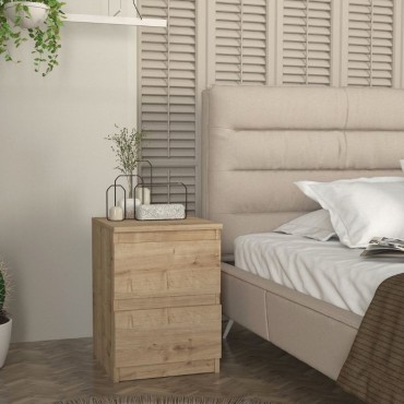 Κομοδίνο Breve Megapap χρώμα sapphire oak 39,8x41,8x55cm 1 τεμ.