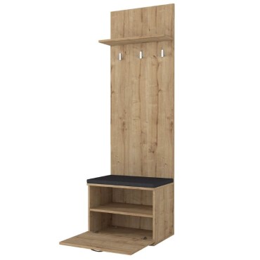 Έπιπλο εισόδου Track Megapap χρώμα sapphire oak 60x38,2x190cm 1 τεμ.