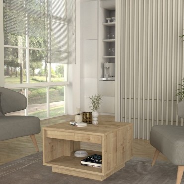 Τραπεζάκι σαλονιού Onda Megapap χρώμα sapphire oak 60x60x40cm 1 τεμ.