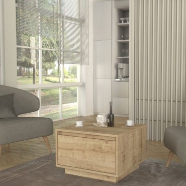 Τραπεζάκι σαλονιού Pura Megapap χρώμα sapphire oak 60x60x40cm 1 τεμ.
