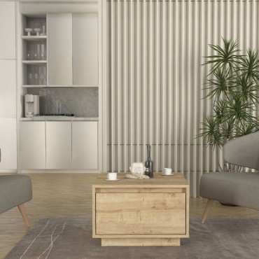 Τραπεζάκι σαλονιού Pura Megapap χρώμα sapphire oak 60x60x40cm 1 τεμ.
