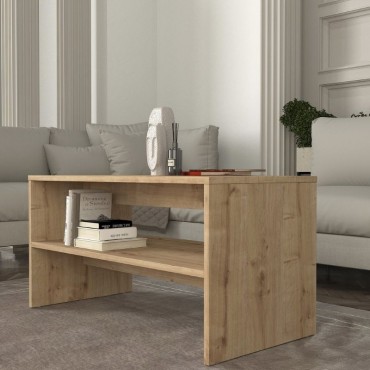 Τραπεζάκι σαλονιού Eleva Megapap χρώμα sapphire oak 90x44,6x46,4cm 1 τεμ.