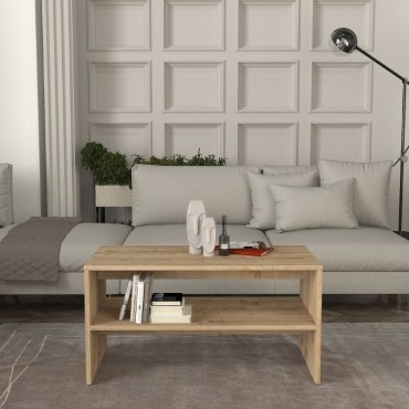 Τραπεζάκι σαλονιού Eleva Megapap χρώμα sapphire oak 90x44,6x46,4cm 1 τεμ.