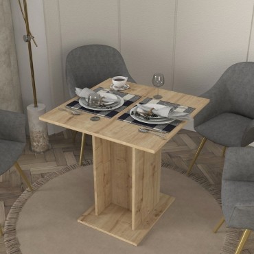 Τραπέζι Allos Megapap χρώμα sapphire oak 75x75x77cm 1 τεμ.