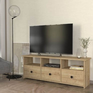 Έπιπλο τηλεόρασης Mahen Megapap χρώμα sapphire oak 140x35x49,8cm 1 τεμ.