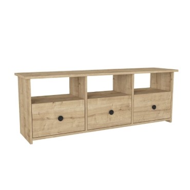 Έπιπλο τηλεόρασης Mahen Megapap χρώμα sapphire oak 140x35x49,8cm 1 τεμ.
