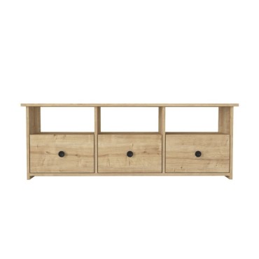 Έπιπλο τηλεόρασης Mahen Megapap χρώμα sapphire oak 140x35x49,8cm 1 τεμ.