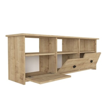 Έπιπλο τηλεόρασης Mahen Megapap χρώμα sapphire oak 140x35x49,8cm 1 τεμ.