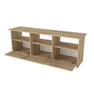 Έπιπλο τηλεόρασης Mahen Megapap χρώμα sapphire oak 140x35x49,8cm 1 τεμ.