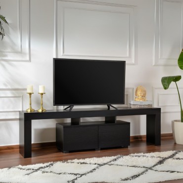 Έπιπλο τηλεόρασης Enclave Megapap χρώμα μαύρο 180x31,3x50cm 1 τεμ.