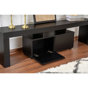Έπιπλο τηλεόρασης Enclave Megapap χρώμα μαύρο 180x31,3x50cm 1 τεμ.
