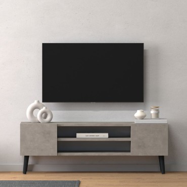 Έπιπλο τηλεόρασης Etna Megapap χρώμα γκρι ρετρό 120x30x40cm 1 τεμ.