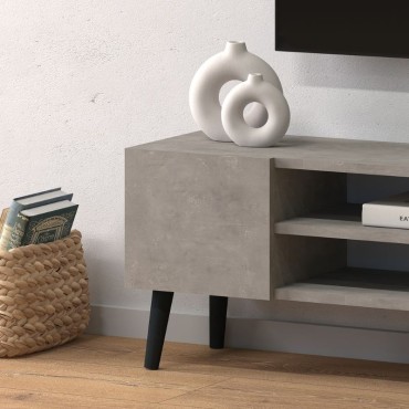 Έπιπλο τηλεόρασης Etna Megapap χρώμα γκρι ρετρό 120x30x40cm 1 τεμ.