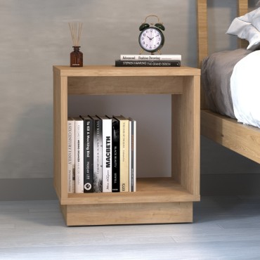 Κομοδίνο Gino Megapap χρώμα sapphire oak 40x35,3x45cm 1 τεμ.