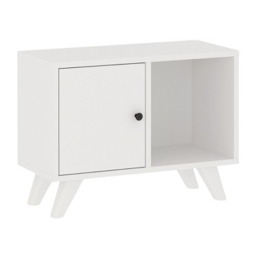 Κομοδίνο Rico Megapap χρώμα λευκό 65,2x30x49cm 1 τεμ.